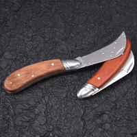 Couteau de jardin pliant Hawkbill Champignon bourgeonnement et greffage Couteau Vignobles Couteaux Outils de jardinage