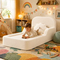 Lit en mousse pour enfants OEKO-TEX avec mousse CertiPUR-US, housse amovible et lavable et côtés surélevés doux pour les chambres d'enfants
