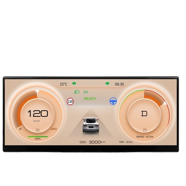 9 Inch Smart LCD Dashboard Display HUD Digital Instrument Cluster Center Console Screen for Tesla Model 3 Model Y