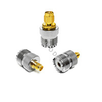 Connecteur coaxial RF haute performance à prix d'usine, adaptateur coaxial UHF SO239 femelle vers SMA mâle plaqué or