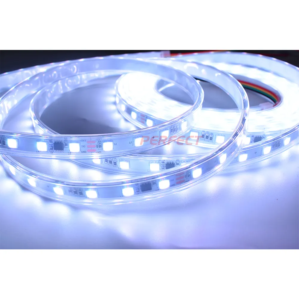 주소 지정 60 LEDs/m ws2811 smd5050 RGB 플렉스 led 스트립 12V 24V 디지털 rgb LED 스트립 빛