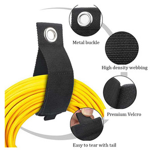 Promotion Eco-Friendly Nylon for Velcro Cord Organizer Storage Straps Custom Black <strong>Hook</strong> <strong>Loop</strong> Strap Custom Opp Bag Tape Colorful - Product Image 3