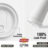 Prêt à expédier] Couvercles universels jetables pour gobelets à café de 90 mm, couvercles en plastique PP noir et blanc de haute qualité pour boissons chaudes et froides, 1000 pièces