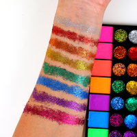 Profesional 42 warna tidak beracun berbasis air neon UV facepaint untuk anak-anak kit melukis kombinasi wajah palet cat wajah