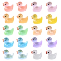 Figurine de petit canard jaune lumineux et coloré Weij pour micro-paysage, accessoires décoratifs DIY en mousse, pendentif de bureau miniature