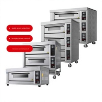 Four de cuisson électrique multifonctionnel commercial à infrarouge lointain, à trois niveaux et six plateaux, avec commande par bouton, pour usage intensif
