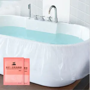 Cheap Disposable Travel Hotel Bathtub Cover Bathing Bag Thickened Film Household Custom Plastic Bath Bag