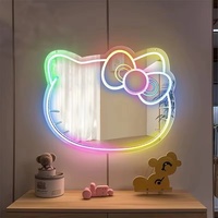 Winbo Vente en gros Miroir avec lumière LED pour chambre à coucher Décoration de mariage Miroir de courtoisie mural avec lumières Miroir néon Dreamcolor