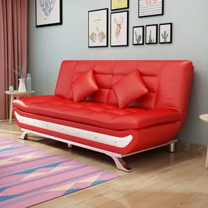 客厅沙发床家具现代 3 座折叠沙发床皮革豪华大号床沙发暨床双人可兑换
