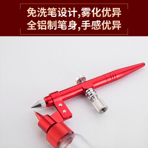 Kit d'aérographe électrique Great Craftsman 0,3 mm, mini pistolet à peinture rouge pour la réparation de meubles et de cuir - Product Image 5