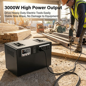 3000W Wheeled Portable Power Station Pure Sine Wave <b>Solar</b> <b>Generator</b> 220V AC USB-C Emergency Backup Camping EU UK AU <b>Solar</b> Power - Product Image 2