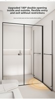 Lineaire minimalistische volledig inbouw glazen schuifdouchedeur geïntegreerde badkamerpartitie prefab badkamer modulaire doucheruimte