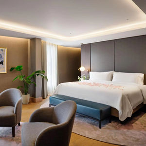 Juego <span class=keywords><strong>de</strong></span> Muebles <span class=keywords><strong>de</strong></span> Dormitorio <span class=keywords><strong>de</strong></span> Madera Moderna AmericInn - Armario, Cabecera, Silla y Sofá Ecológicos y Duraderos en Liquidación - Product Image 1