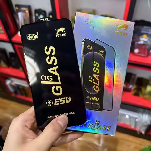 ESD Transparent OG Glass Screen Tempered Glass Full Glue Cell Phone Protector Mobile protection for iPhone 15 Plus 16 Pro Max