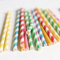 Pailles en papier Solif Color jetables, multicolores, biodégradables et écologiques pour boissons
