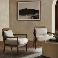 Fauteuil de luxe moderne en bois, chaise design avec dossier en rotin, chaise individuelle pour salon, hôtel, chambre à coucher, siège d'appoint