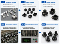 COMMUTATEUR TACTILE SMD VAOHM VA-TSP4SB-S4H8 6mm X 6mm X 4.8mm (1 sac/1000 pièces)
