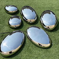 Banc en acier inoxydable 304 poli miroir sur mesure, design galet, pour projets de centres commerciaux et de parcs, assise sculpturale moderne, direct usine