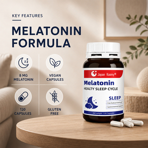 Complément de mélatonine Shecome 8 mg de qualité supérieure, 120 capsules végétales pour un sommeil sain, le soutien contre le stress et les antioxydants pour adultes - Product Image 2