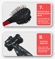 NOUVEAU Kit de toilettage professionnel 10-en-1 : Fournitures complètes, brosse démêlante, coupe-ongles et ensemble de brosses pour animaux à poils longs pour chiens et chats