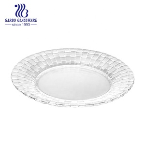 Bonne qualité 11 pouces plaine plat à dîner en <span class=keywords><strong>verre</strong></span> plaque - Product Image 6