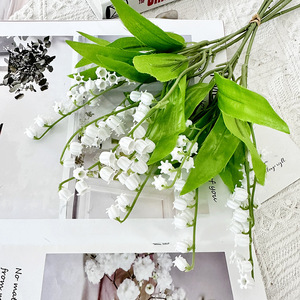 Fleurs artificielles Meiyu Craft, lys de la vallée blancs en plastique, décorations de mariage, accessoires de photographie, décoration intérieure - Product Image 3