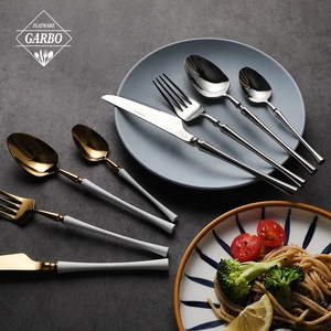 Cubertería de Acero Inoxidable para Restaurante Portugués, Cuchara, Tenedor para Bebé, Cuchillo para Carne, Juego de Cubertería de Lujo, Cubiertos Dorados y Plateados, Vajilla para Mesa - Product Image 4