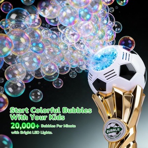 Bâton à bulles de football électrique d'extérieur pour enfants, avec lumière LED, en forme de trophée de football - Product Image 4