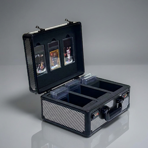 Boîte de rangement personnalisable en aluminium pour cartes de sport, étui de transport pour cartes gradées, étui rigide pour cartes. - Product Image 3