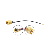 Prise mâle SMA personnalisée en usine vers UFL U.fl avec extension de câble coaxial RF à faible perte de 1.13mm Câbles de communication en queue de cochon OEM