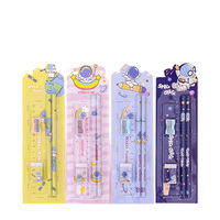 Kerstcadeaus Kinderen Cartoon Briefpapier Pak Leerlingprijs Potlood Vijfdelige set Aanpasbare kleuren Logo Nieuwe geschenkdoos ZONGMAO