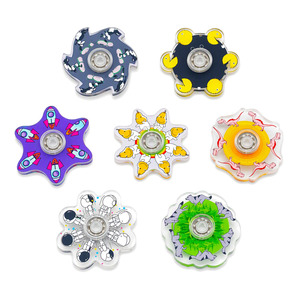 Fidget Spinner in Acrilico Trasparente con Cuscinetti a Sfera per Bambini, Giocattolo Sensoriale Personalizzabile OEM - Product Image 1