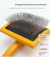 Brosse à poils pour animaux de compagnie avec picots en acier inoxydable pour un massage doux, brosse longue professionnelle pour toilettage des animaux
