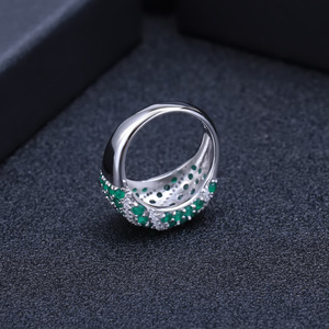 In Stock Series 925 Silver Inlaid <b>Crystal</b> Rhinestone Vintage Women's Wedding Gemstone <b>Rings</b> Direct From Manufacturer - Product Image 3