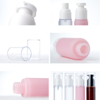 1 oz 15 30 50 100 ml rose brun dépoli bouteille sans air en plastique PP pompe à lotion et bouteilles de pulvérisation cosmétique emballage