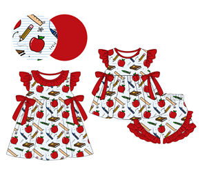 Pantalones Cortos de Algodón y Elastano Transpirables con Estampado de Apple Pencil ABC para Niños, Estilo Casual, para Regreso a Clases, Primavera y Otoño - Product Image 4