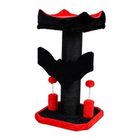 Arbre à chat de luxe, tour d'escalade pour chat d'intérieur, griffoir en peluche, maisonnette pour chat, jouet en sisal, 2 niveaux, montage facile, 74 cm