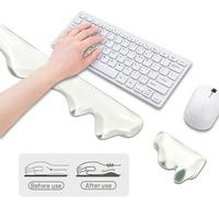 Ensemble de repose-poignets pour souris de jeu transparente Anime avec film en gel silicone TPU, grande taille, en stock