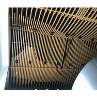 Découpe laser pour centre commercial villa revêtement mural extérieur persiennes décoratives cannelées aluminium métal art lamelles système de panneaux muraux rideaux