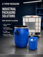 Fût en plastique JYP 25L en PEHD bleu estampé or, écologique, de qualité alimentaire, recyclable, hermétique, pour l'eau, avec anneaux de fer