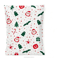 Sacs d'expédition en polyéthylène personnalisés avec logo imprimé, sacs d'expédition en plastique imperméables, sacs d'expédition auto-adhésifs pour emballages de Noël