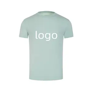 Custom 185G 47% Katoen 47% Modal 6% Spandex Unisex T-shirts Hoge Kwaliteit Designer Materiaal Basic Mannen En Vrouwen T-shirt