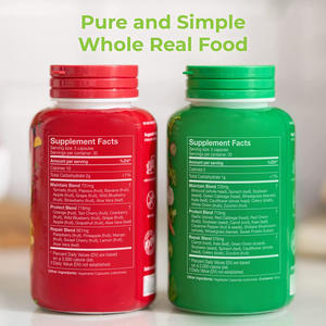 Suplemento de alimentos integrales OEM Superfoods Cápsulas de frutas y verduras con vitaminas y minerales Apoya la energía - Product Image 4