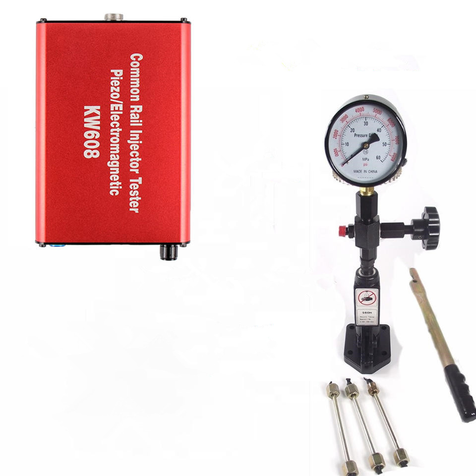 Набор для тестирования форсунок с общей топливной магистралью, 110 В, KW608, многофункциональный USB-тестер форсунок с дизельным двигателем + тестер форсунок с общей топливной магистралью S60H