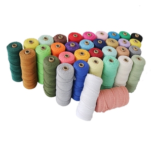 2026 nuevo Cordón de macramé KJ 3mm 109 yardas <span class=keywords><strong>cuerda</strong></span> de algodón Natural 100% de alta calidad 33 <span class=keywords><strong>colores</strong></span> <span class=keywords><strong>cuerda</strong></span> trenzada para manualidades DIY - Product Image 1