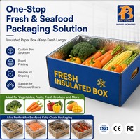 Boîte isotherme premium pour chaîne du froid (carton ondulé + feuille d'aluminium) pour l'expédition de viande fraîche avec maintien de la température