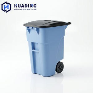 Poubelle à roulettes de <span class=keywords><strong>200</strong></span> <span class=keywords><strong>litres</strong></span> Poubelle à ordures Prix du fabricant Poubelles rondes en plastique durables en gros Type de couverture roulante - Product Image 1