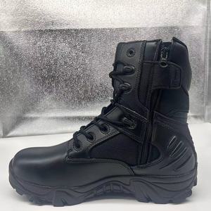 รองเท้าบูทหนังวัวแท้สีดำเขียว TSB10 แบบหุ้มข้อสูง พร้อมซิปด้านข้าง สำหรับงานหนัก รองเท้าคอมแบท Delta Aisaon - Product Image 6