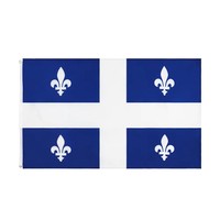 Drapeau du Québec, province canadienne, 100 % polyester, 3x5 pieds, prêt à être expédié