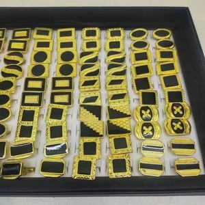 ギフトボックス付き男性用カフリンクスシルバーとゴールドカラーの鉄素材 - Product Image 3